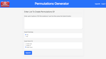 Permutations Generator Image